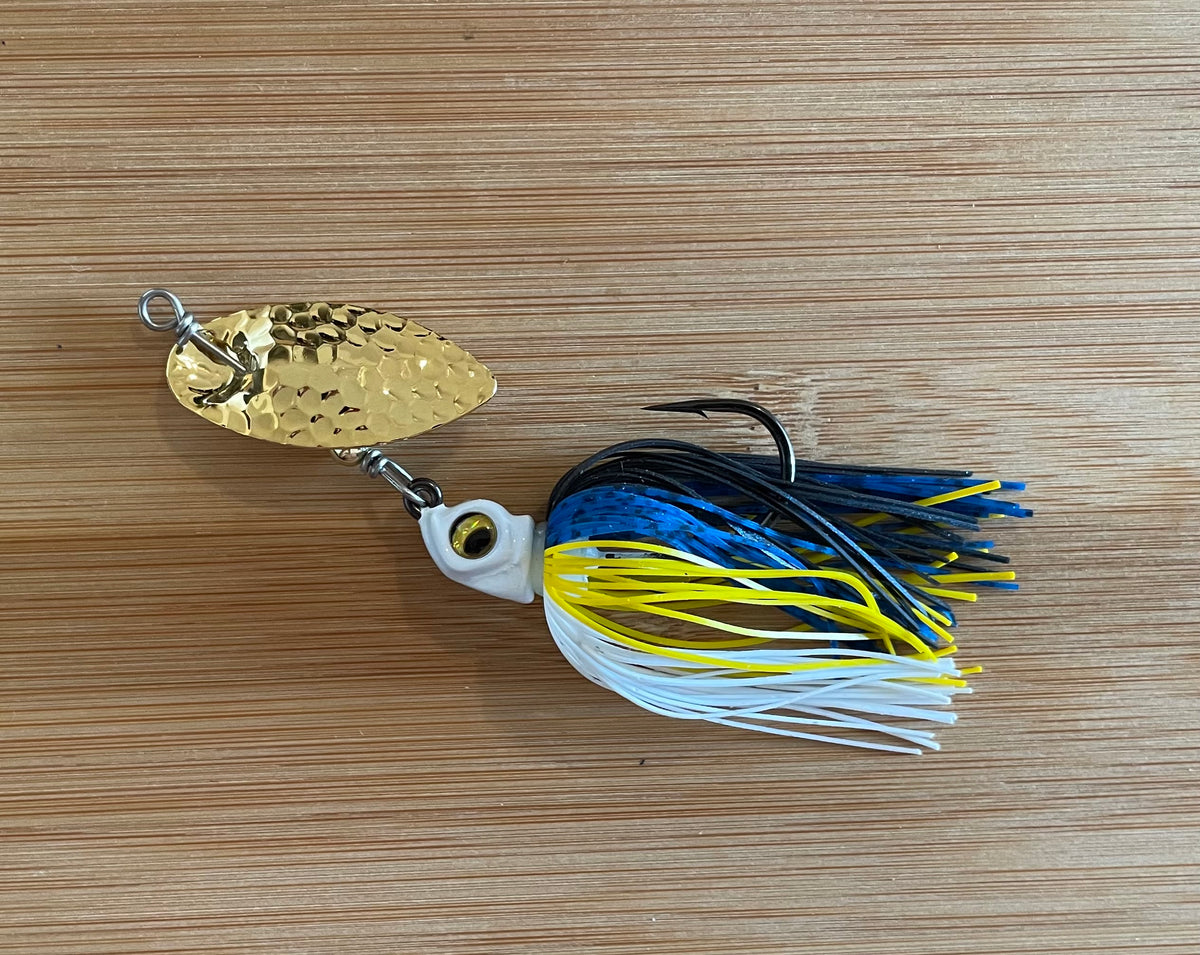 Lure Innovations Ultimate Inline, Gold-n-White Rainbow Spinner.
