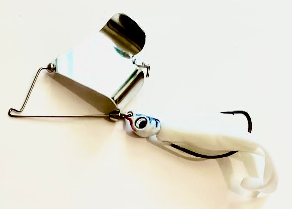 ToadBuster BuzzBait Silver White and Blue Shiner