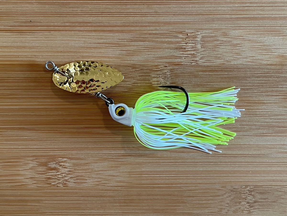Lure Innovations Ultimate Inline, Gold, White-n-Chartreuse Spinner