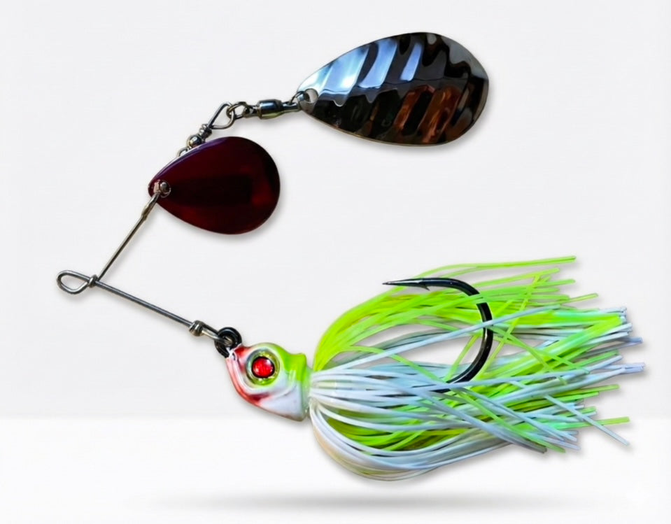 Lure Innovations Lil’ Dynamite Chartreuse-n-White Compact Spinnerbait