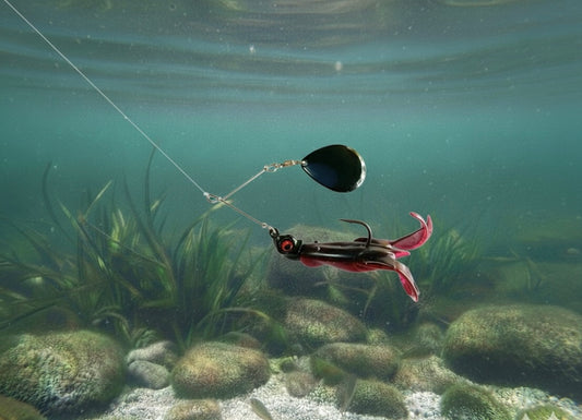 Lure Innovations Lil’ Dynamite Black and Red Compact Spinnerbait