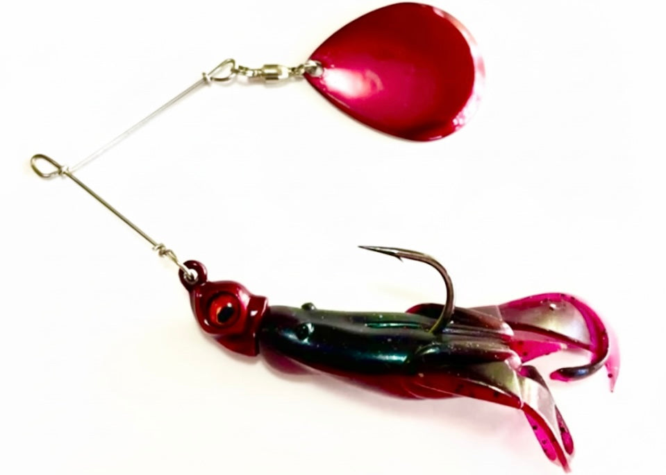 Lure Innovations Lil’ Dynamite Red and Black Compact Spinnerbait