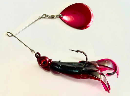 Lure Innovations Lil’ Dynamite Red and Black Compact Spinnerbait