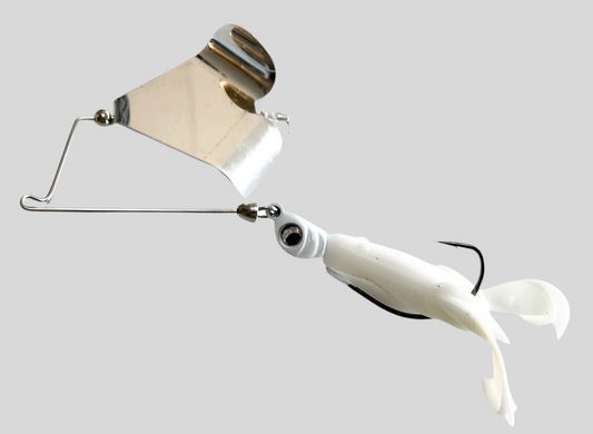 Silver and White ToadBuster Buzzbait 