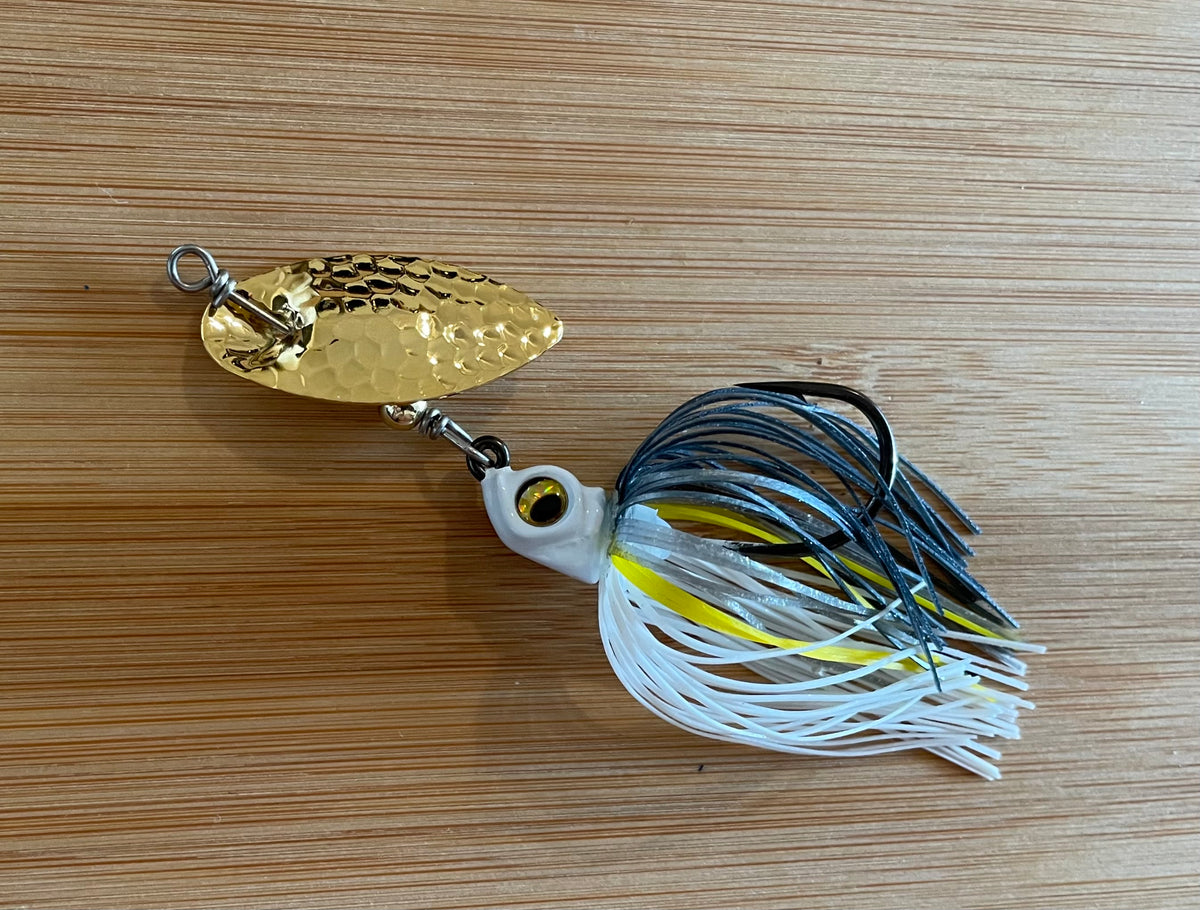 Lure Innovations Ultimate Inline, Sexy Gold White Spinner