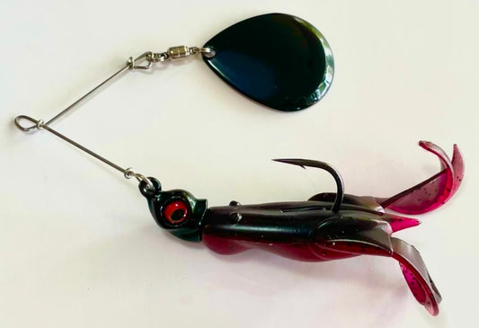 Lure Innovations Lil’ Dynamite Black and Red Compact Spinnerbait