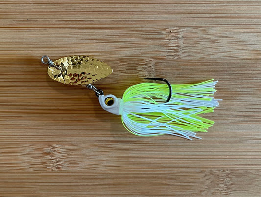 Lure Innovations Ultimate Inline, Gold, White-n-Chartreuse Spinner